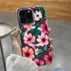 Suministro Exclusivo Transfronterizo de Fundas para Teléfono Rojas con Flores Retro para Apple 15, Funda de Teléfono Magnética Transparente Magsafe para iPhone 18Pro