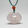 Colgante Nube de Calcedonia Tipo Hielo Natural para Hombres y Mujeres, Adorno de Jade, Colgante Nube de la Paz Estilo Pareja de Ágata