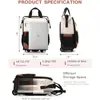 Versátil y Sencillo Mochila Color Crema para Viajes Transfronterizos Diarios de Mujer, Portátil, Gran Capacidad