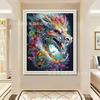 Pintura de diamante 5D con diseño de dragón, redonda, hecha a mano, para adultos y principiantes, con diseño de animales, de fábrica