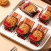 Bolsas para empaque de mooncakes hechas a mano y bolsas selladas lateralmente con base inferior, ofreciendo una sensación premium; bolsas de embalaje individuales para pasteles de 75 gramos