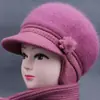 Gorros Cálidos para Mujeres de Mediana Edad y Mayores, Madres, Protección contra el Frío de Otoño e Invierno, Gorros de Punto con Protección para las Orejas para Personas Mayores y Abuelas, Gorros de Lana con Forro de Felpa