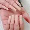 Cross-border Wearable Feminino Nail Art Atacado Simples Médio-retangular Cor Sólida Nail Art Patch Wear Armor Venda por atacado