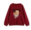 Sudadera Retro de Cuello Redondo Estilo Americano para Mujer Primavera y Otoño 2025 Nueva Holgada Estilo BF Perezoso Abrigo Casual