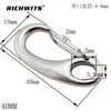 Richwits Gancho de Resorte de Acero Inoxidable Gancho con Forma de Huevo Gancho de Media Luna Hebilla de Huevo Llavero Hebilla para Perro