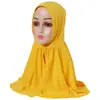 Lenço de Cabeça Estilo Saia de Modal Venda Quente Amazon Fashion Transfronteiriço Lenço de Cabeça Monocromático Base de Tecido de Algodão com Brilho de Seda