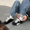 Zapatillas Retro Estilo Ballet de Cuero Genuino para Mujer, Nuevas 2026 Versátiles Adelgazantes con Bloques de Color, Tenis Casuales de Suela Plana, Zapatillas para Correr