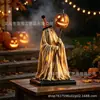 Estatueta de Fantasma Vintage IluminadaBengala de Abóbora LuminosaOrnamento de Fantasma Retrô
