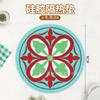 Posavasos de silicona con diseño de flores retro y explosiones transfronterizas, estilo étnico, aislante térmico, para mesa de comedor de estilo europeo, antideslizante, para regalo