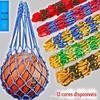 Vendas Diretas de Fábrica de Corda Trançada Colorida, Espessada de Nylon Feita à Mão Saco de Rede de Bola Única para Futebol, Basquete, Vôlei, Uso ao Ar Livre