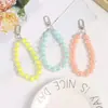 Llavero de Cuentas de Colores Redondo de Cuentas Mediano de Cuentas DIY Colgante para Bolsa de Llaves Cadena de Cuentas Hecha a Mano Decoración Colgante para Funda de Teléfono Móvil