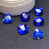 Zafiro Azul de Ceilán Natural Facetado Piedra en Bruto con Certificado Incrustación Anillo Colgante de Oro de 18K 04 Cabeza de Joyería
