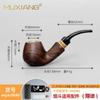 Pipa de madera de ébano tallada a mano, fabricante de pipas de tabaco, venta al por mayor, pipa de cobre de tres usos, pipa de madera maciza, madera