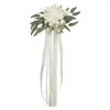 Flores Decorativas Artificiais Criativas para Encostos de Cadeiras de Casamento, Flores para Retrovisor de Carro de Casamento Maçanetas de Porta, Decorações de Flores Artificiais Multiúso para DIY