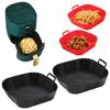 Bandeja Cuadrada de Silicona para Freidora de Aire Tapete de Silicona para Hornear Forro de Almohadilla de Silicona para Freidora de Aire