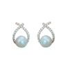 Diseño Simple Gota de Agua Perla Zircón Clip para Oreja 2024 Nueva Moda Aretes Cruzados sin Agujeros en las Orejas Aretes con Sentido Avanzado