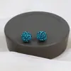 Perforación media cerámica lodo Shambhala bola de diamante cifrado 10mm arete de diamante completo accesorios diy materiales hechos a mano transfronterizo