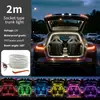 Luz de porta-malas de carro, fita de LED flexível, baixa voltagem 12V, instalação não destrutiva, fita de luz ambiente para modificação de porta-malas de carro