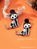 Pendientes de Halloween Transfronterizos Europeos y Americanos Cráneo Creativo Momia Elfo Telaraña Globo Ocular Pendientes de Acrílico