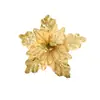 Decoraciones Navideñas Flores Navideñas Artificiales Arreglo Floral de Tela Adornos Decorativos Terciopelo Lentejuelas Flores de Navidad Amazon
