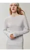 Kangsai Ni Otoño Invierno Nuevo Primera Línea Listo para Usar Sin Costuras Cuello Redondo 100% Cachemira Suéter para Mujer Holgado Suéter Base