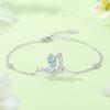 Collar de mariposa de plata esterlina Mori S925 para mujer, colgante de circonita de jardín de aventuras original, cadena de clavícula de alta calidad, joyería