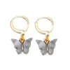 Yiwu accesorios joyería diy versión coreana de nuevos pendientes moda color popular pendientes de mariposa acrílicos pendientes