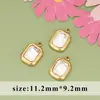 Venda Quente Transfronteiriça Pequeno Cubo de Açúcar Multi-Color Diamante Retangular Coração Tag Brincos Colar DIY Acessórios Semi-Acabados