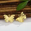 Colgante de mariposa de cobre fundido para bricolaje, soporte vacío con forma de ojo de caballo, horquilla antigua sencilla, material de fábrica, venta directa