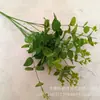 Simulação 16 garfos folha de dinheiro eucalipto planta verde decoração de casamento flor Lysiana arranjo de flores decoração planta verde engenharia atacado