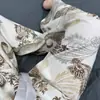Calça de Pijama de Seda de Algodão para Mulheres, Estilo Fino para Primavera e Verão, Tamanho Grande, Caimento Solto, Calça de Perna Larga de Algodão Artificial, Pode Ser Usada Fora de Casa, Versátil, Cintura Alta, Leve