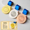 Etiquetas Metálicas Creativas de Medallas para Niños y Estudiantes, Etiquetas Doradas de Medallas de Oro para Empleados de Competiciones de Maratón