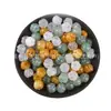 Jade Dourado de Seda de Xinjiang Contas de Abóbora Contas Naturais DIY Ornaments de Jade Dongling Produtos Semi-acabados DIY Estilo Antigo Contas Soltas Atacado
