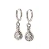 Pendientes Europeos y Americanos de Moda Ins Nicho Clásico Personalizados Creativos de Acero Inoxidable Chapado en Oro de 18K Pendientes de Circonita con Forma de Gota de Agua para Mujer