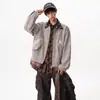 Chaqueta Elegante para Hombre Primavera y Otoño 2025 Marca de Moda High Street Estilo Hong Kong Estilo Japonés Estilo Harajuku Estilo Coreano Chaqueta Holgada de Moda