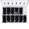 Traje de hebillas en caja de 350 piezas sujetador de uñas para perforaciones kit de reparación de piezas de automóvil hebilla de plástico de nailon para automóvil