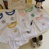 Rollos Grandes y Pequeños [Con Luces] Camisetas de Verano de Dibujos Animados para Niños con Luces, Manga Corta Lindas Estilo Coreano para Niños y Niñas