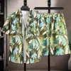 Conjunto de camisa floral de manga corta y shorts para hombre, atuendo casual y elegante de dos piezas para vacaciones en la playa junto al mar, top holgado