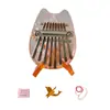 Mini Kalimba Popular Transfronteriza Piano de Pulgar 8 Notas Llavero de Celebridad de Internet Piano de Dedo Suministro Directo de Fábrica
