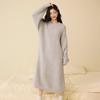 Bata de Noche de Manga Larga Yu Zhaolin para Mujer Otoño e Invierno Medio Terciopelo Cálida Pijama Largo Engrosado Ropa Perezosa para Casa