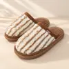 Pantuflas de algodón para mujer para otoño e invierno, de suela gruesa, antideslizantes, cálidas, de felpa, pantuflas de primavera y otoño para parejas y hombres.