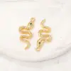 Accesorios de joyería semiacabados al por mayor material metal incrustado circonita colgante de serpiente colgante para collar pulsera pendientes DIY