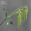 Flor artificial verde Mori Teto Folhas de plantas verdes Flores de casamento Folhas combinando Adereços decorativos florais Flores falsas Folhas falsas