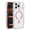 Funda para Teléfono Móvil Adecuada para Iphone17Promax, Funda Magnética de Apple para Amazon Transfronteriza, Transparente con Incrustaciones de Diamantes de Aire, Funda Anti-Caídas