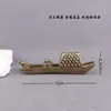 Ornamento Porta Incenso Vela de Latão, Decoração Criativa para Casa para Quarto Mesa, Ornamentos de Barco de Pesca Sólidos em Miniatura Atacado