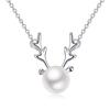 Temperamento Jane Moda coreana Diseño nicho Asta Cadena clavícula Joyería Alce Cuentas Colgante Collar Mujer Venta al por mayor