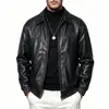 Chaqueta de cuero para hombre 2026 transfronteriza, nuevo estilo retro americano de primavera y otoño, chaqueta de gamuza versátil y a la moda para hombre