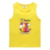 Chaleco de Verano de Unicornio para Niños Camiseta Base Casual de Algodón Estilo Coreano Absorbente de Sudor Sudadera sin Mangas Color Caramelo para Niños