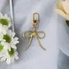 Estilo Coreano Liga de Ouro e Prata Pingente de Bolsa Laço Pingente de Celular Moda para o Trabalho Simples Pingente de Chave