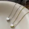 Colar Coração Quadrado em Prata de Lei S925 Feminino Nicho Alto Padrão Acessível Luxo Estiloso Versátil Corrente para Clavícula Nova Tendência de Acessórios
